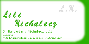 lili michalecz business card